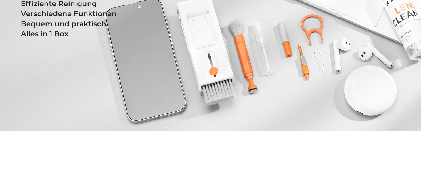 Набір для чищення електроніки K&F Concept 11 в 1: Airpods, клавіатури, ноутбуки, навушники, телефони, камери