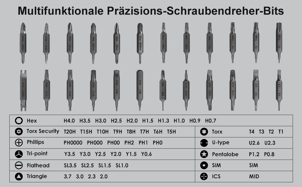 Набір прецизійних викруток 49 в 1: для ремонту ноутбуків, телефонів, ПК, MacBook, планшетів, комп'ютерів, PS5, PS4, електроніки, окулярів, годинників (чорний)