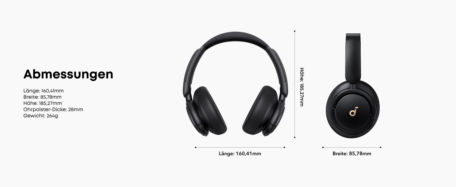 Soundcore Q30 навушники Bluetooth з активним шумозаглушенням, Hi-Res звук, 40 годин роботи, чорний
