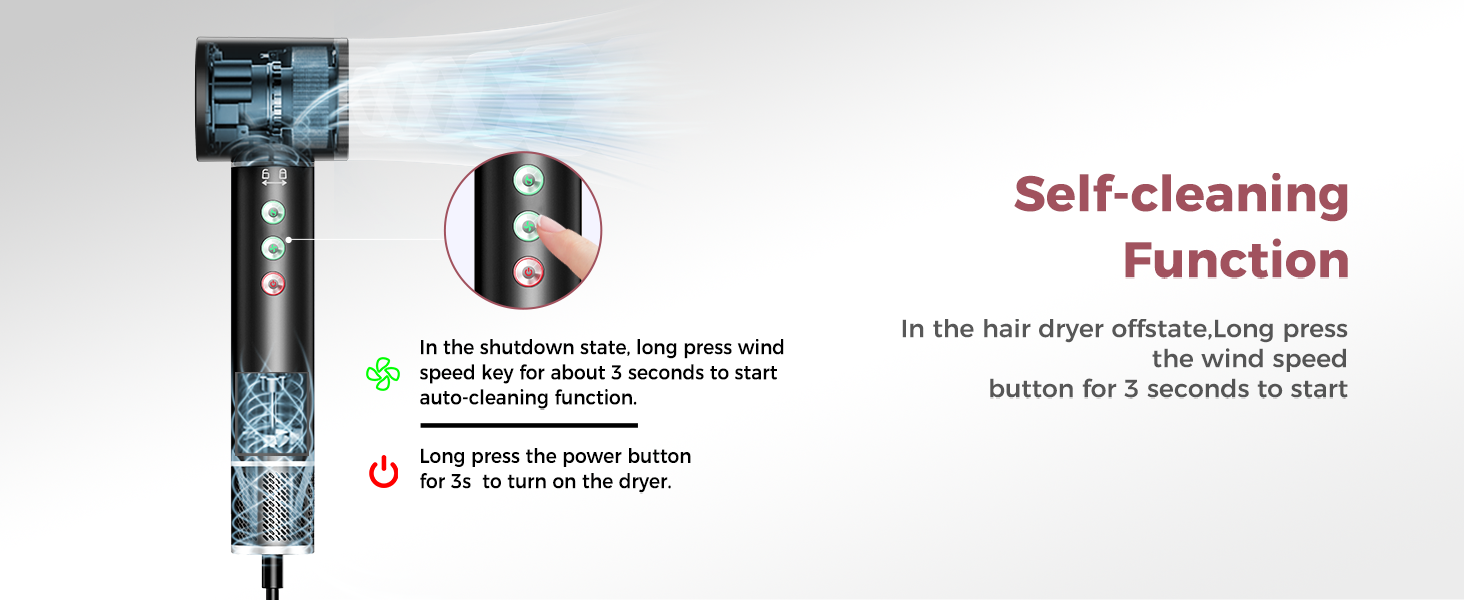 Airstyler 5 в 1: Фен-щітка з іонізацією, 5 насадок, 20 м/с, 110 000 об/хв, легкий (340г), чорний