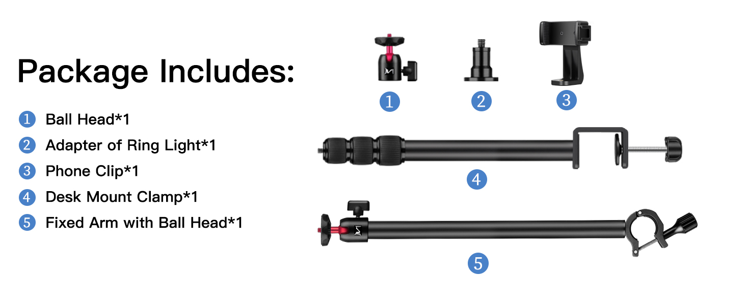 Кріплення для камери Victiv, 37-105 см: гнучкий штатив для DSLR, LED, веб-камери, смартфона (чорний/червоний)