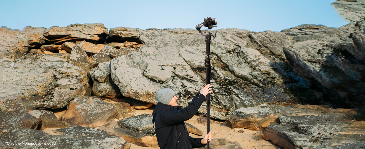 SIRUI Монопод з вуглецевого волокна з швидкою системою | 165 см, професійний, 3-в-1, вантажопідйомність 10 кг, для DSLR та відео (SVM-165P)