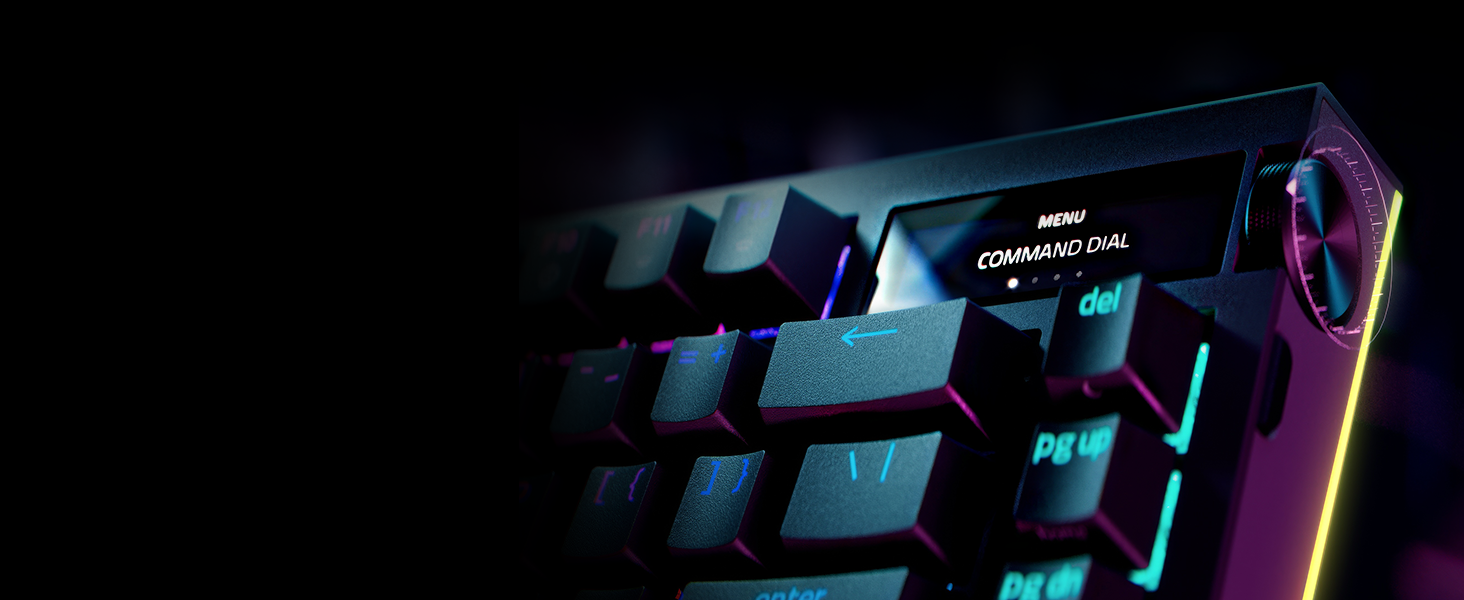 Механічна ігрова клавіатура Razer BlackWidow V4 Pro 75% з Green Switch, RGB Chroma, 6 макро-клавіші, Doubleshot ABS, QWERTY US-розкладка, чорна