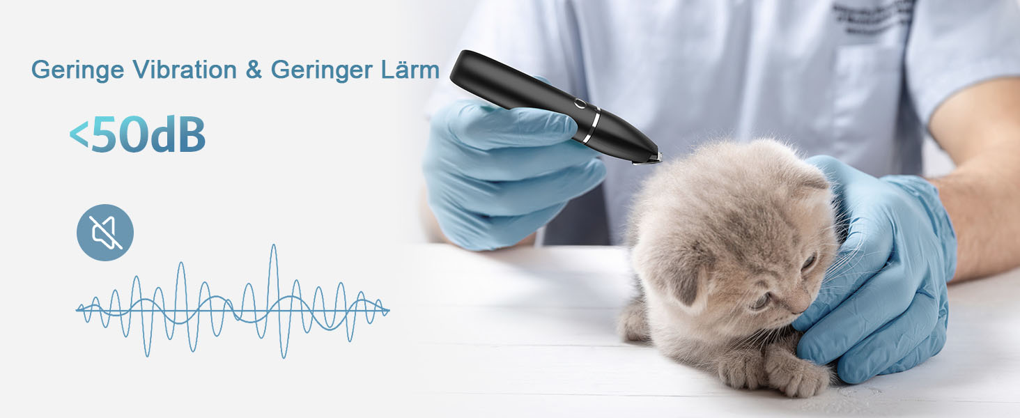 Триммер для собак: набір для стрижки кігтів, USB-зарядка, безпечний, тихий, IPX7 водонепроникний, чорний