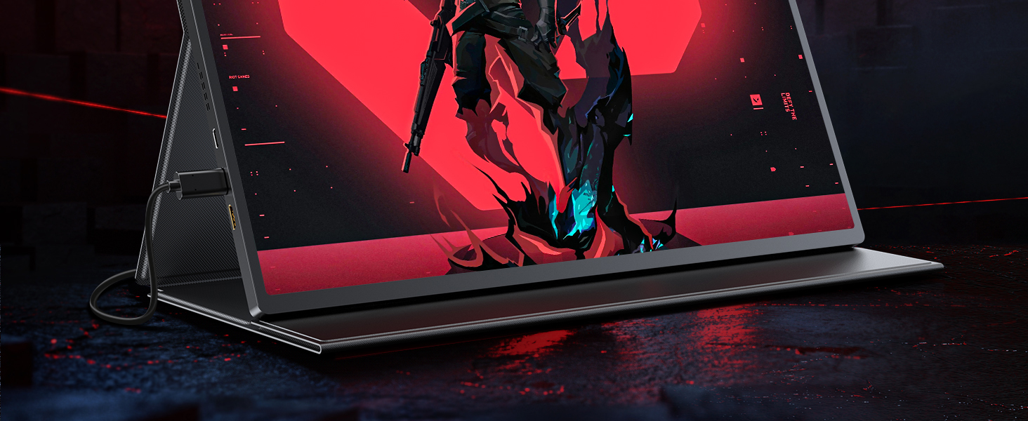 Монітор UPERFECT 2K 144Hz 16 дюймів: Портативний дисплей QLED з Mini HDMI та USB-C для ПК, ноутбука, телефону, Xbo, Switch, PS4/5 (VESA)