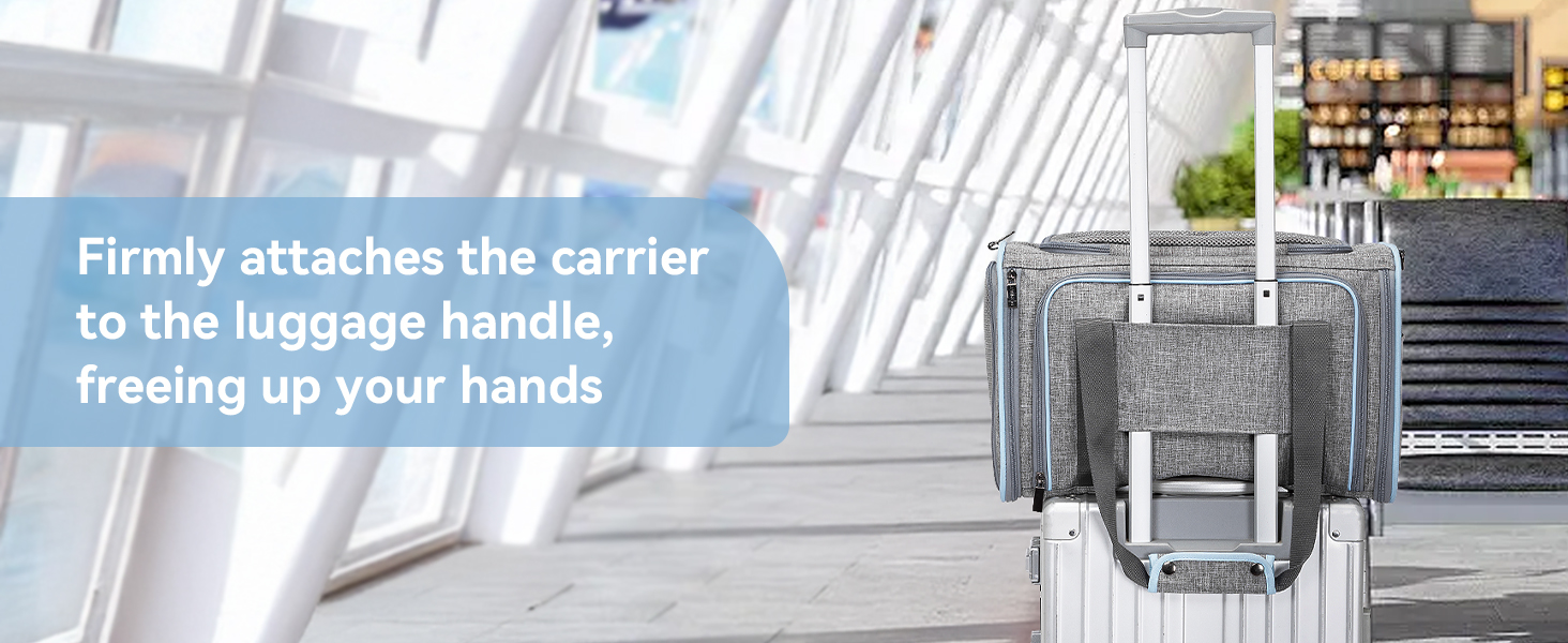 Транспортна переноска для кота/собаки Petsfit - складана переноска для авто, сіра, M