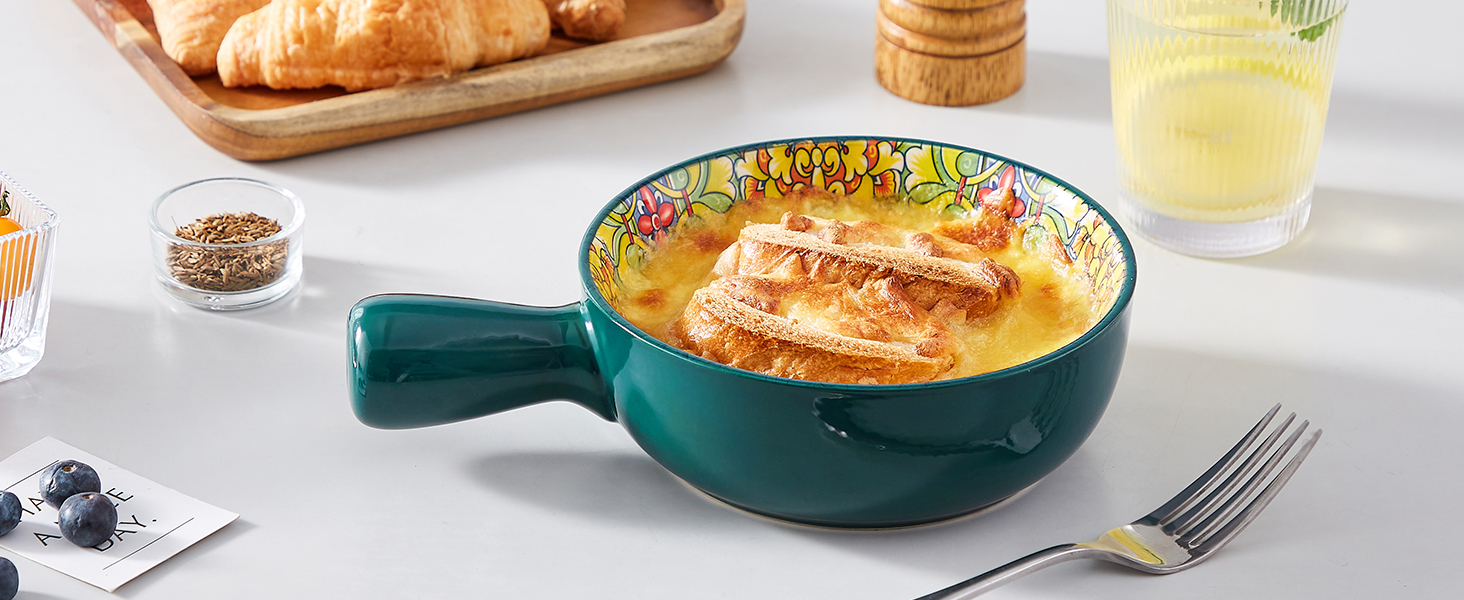 Набір супових тарілок Vancasso SIMI, 4 шт, 690 мл, порцеляна, богемський стиль, для супу/мюслі/пасти, мікрохвильова та духовка