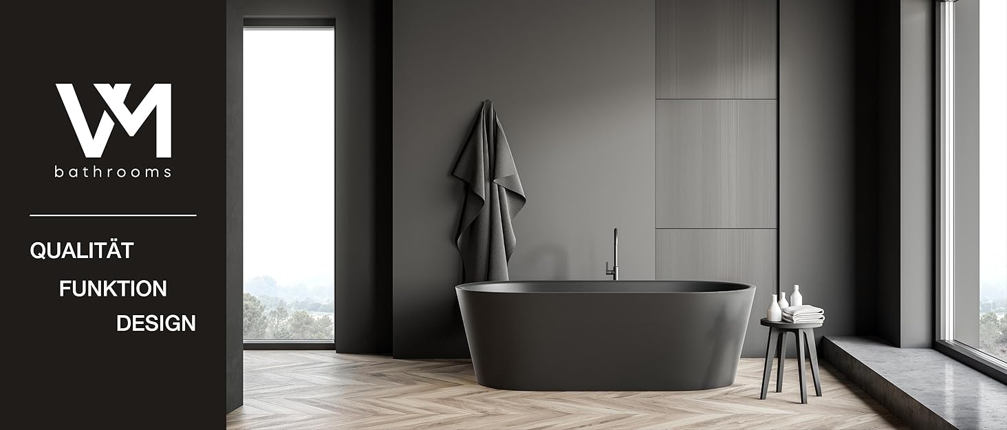 Смітник для косметики VMbathrooms з педаллю та бамбуковою кришкою, 3 л, Soft-Close, чорний — для ванної кімнати та туалету