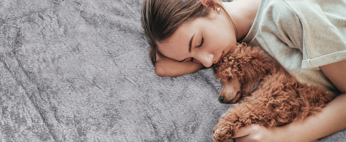 М'яка флісова підстилка для собак та котів Nobleza, 160 x 120 см (XXL, світло-сіра)