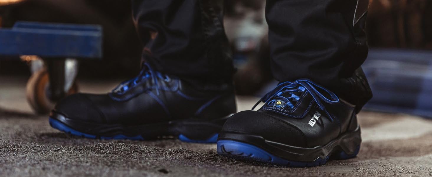 Робочі черевики ELTEN Reaction XXT Low ESD S3S, шкіряні, для жінок та чоловіків, з пластиковою капою, легкі, міцні, 46 EU