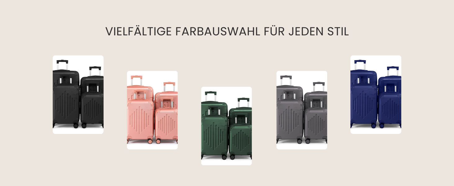 Набір валіз LALAHO 4 шт., туристичний набір з ABS пластику, з телескопічною ручкою, ручна поклажа (чорний)