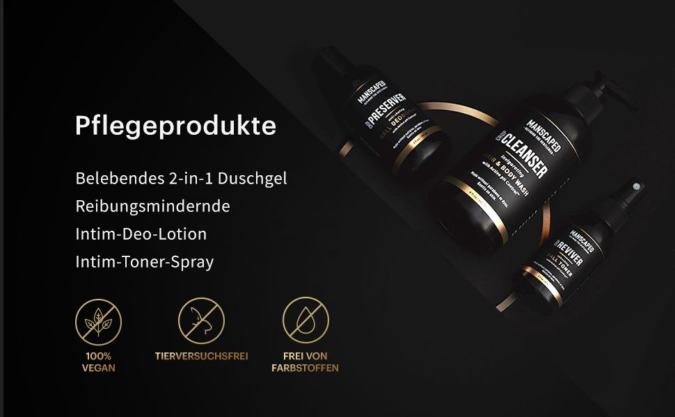 Набір Perfect Package 4.0 від MANSCAPED®: тример для тіла The Lawn Mower® 4.0, лосьйон та гель для душу, тонер для тіла, набір для догляду за нігтями, сумка та 3 підставки для гоління