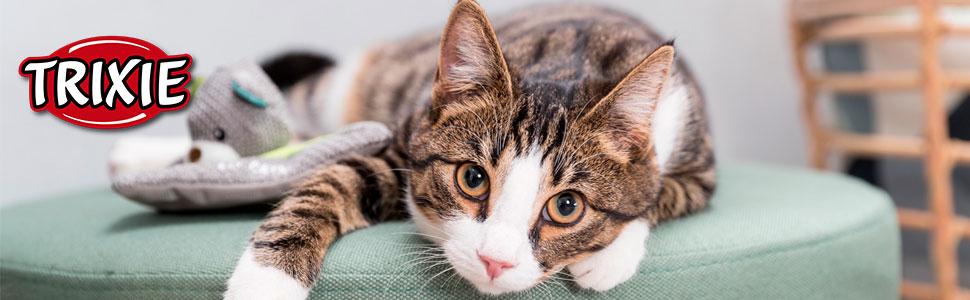 Кігтеточка-стілець TRIXIE Mexia, 2-ярусна, сіра, 38x38x78 см