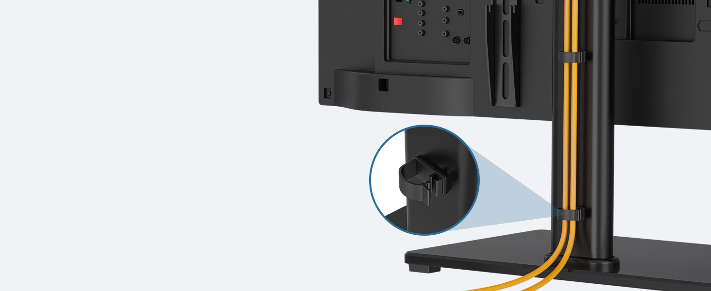 Підставка для телевізора Bontec, регульована по висоті, для LCD, LED, OLED (24-60 дюймів), VESA 400x400 мм, 45 кг, скло, кабелеуправління, чорний