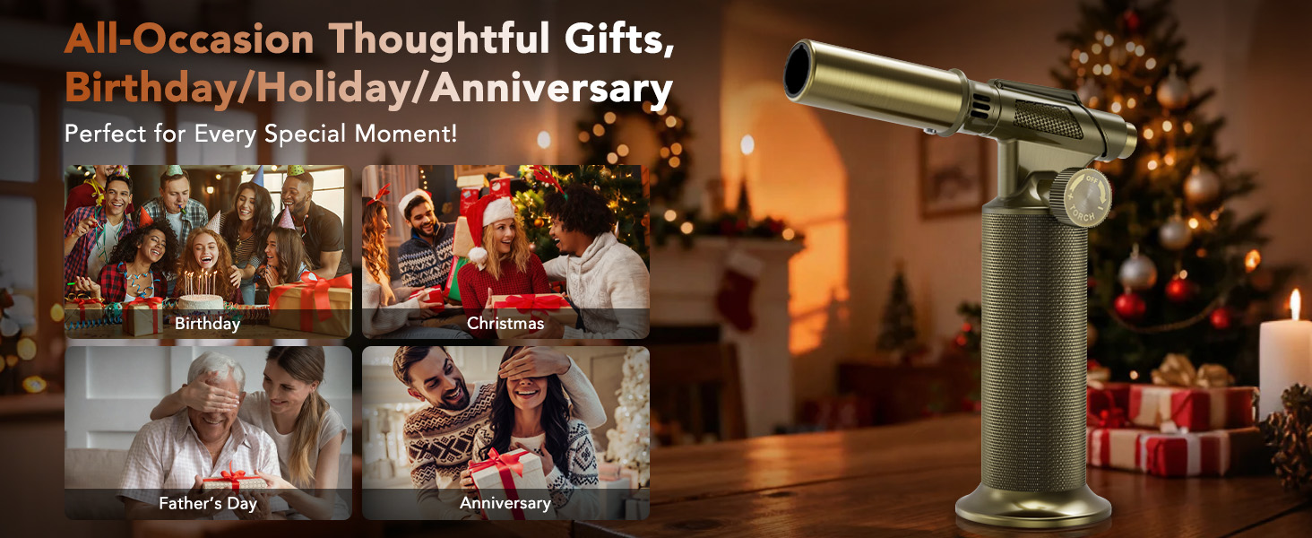 Бутан-пальник Flambierbrenner: кухонна лампа з регулюванням кута на 90°, безпечним закриттям та регульованою полум'ям для паяння (зелений та чорний)