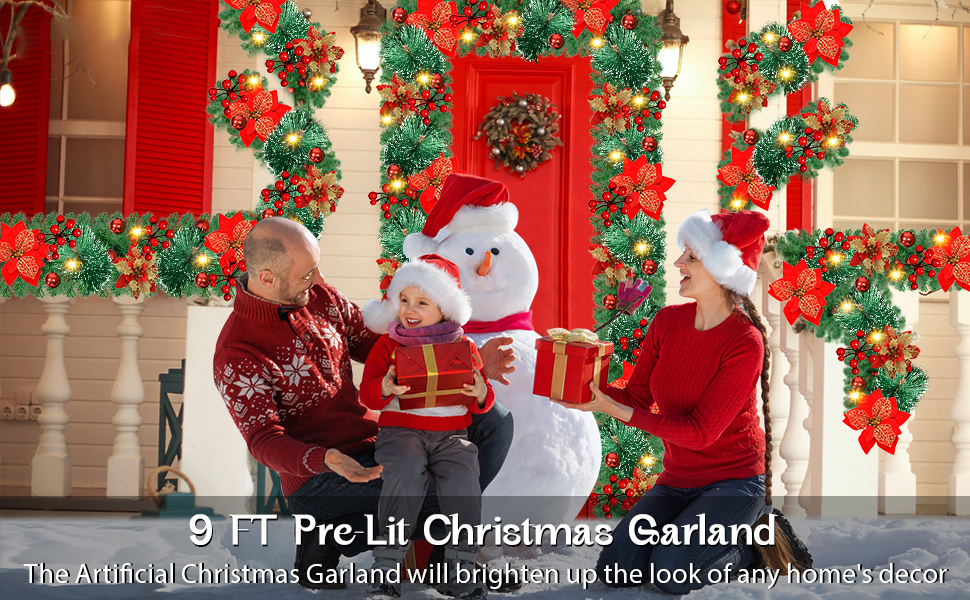 Гірлянда новорічна світлодіодна, 2.7м, 30 LED, зелена, на батарейках