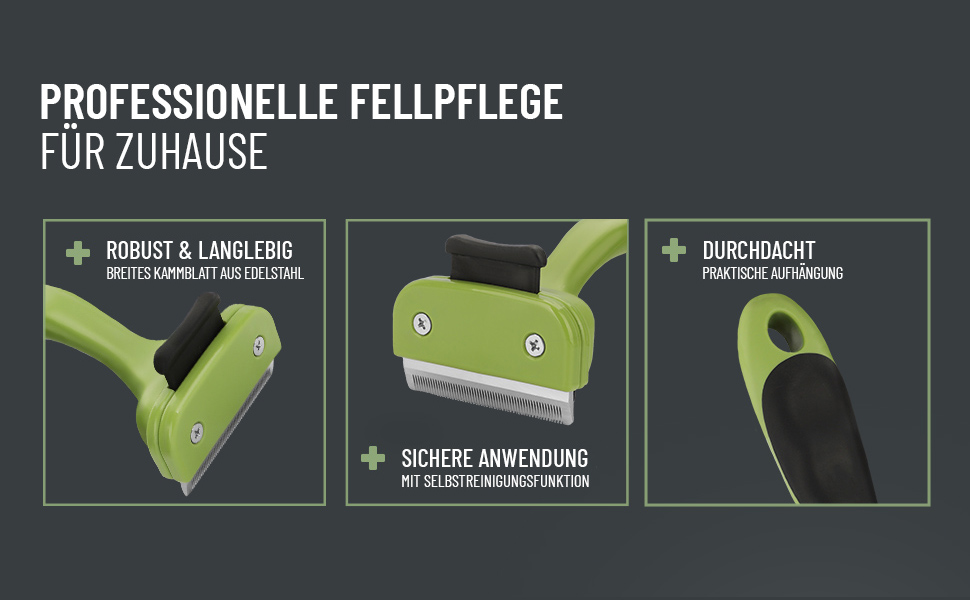 Гребінець для вичісування підшерстка ReaVET для собак та котів з короткою шерстю, середніх порід. Видаляє підшерсток, доглядає за верхнім шаром шерсті, з функцією самоочищення. Ідеально для сезонного линяння.