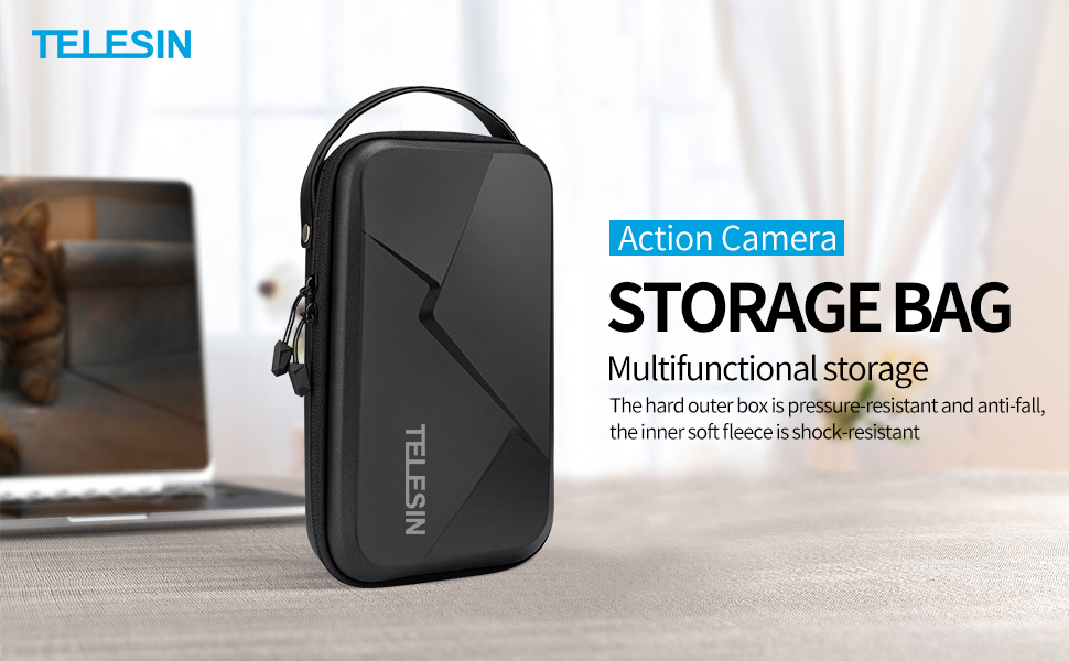 Сумка для зберігання GoPro, DJI Osmo Action, Insta360: захисна сумка-чохол для екшн-камер та аксесуарів (чорна)