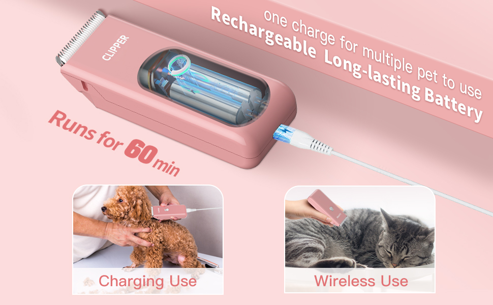 Професійний набір для грумінгу котів та собак Favrison: тиха машинка для стрижки, набір для догляду за шерстю