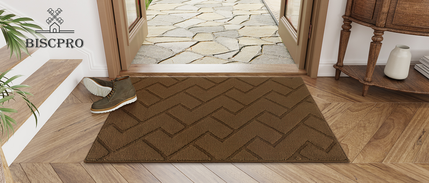 Килимок для дому 50x80 см, антиковзаючий, миючий, для входу, тераси, саду - блакитний