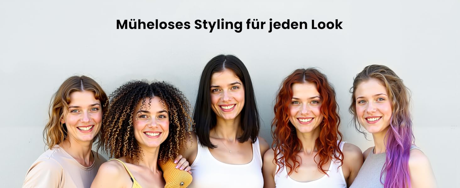 Іонізатор для волосся Föhn: Швидкий фен з дифузором для жінок та чоловіків, 3 режими, 2 швидкості, чорний