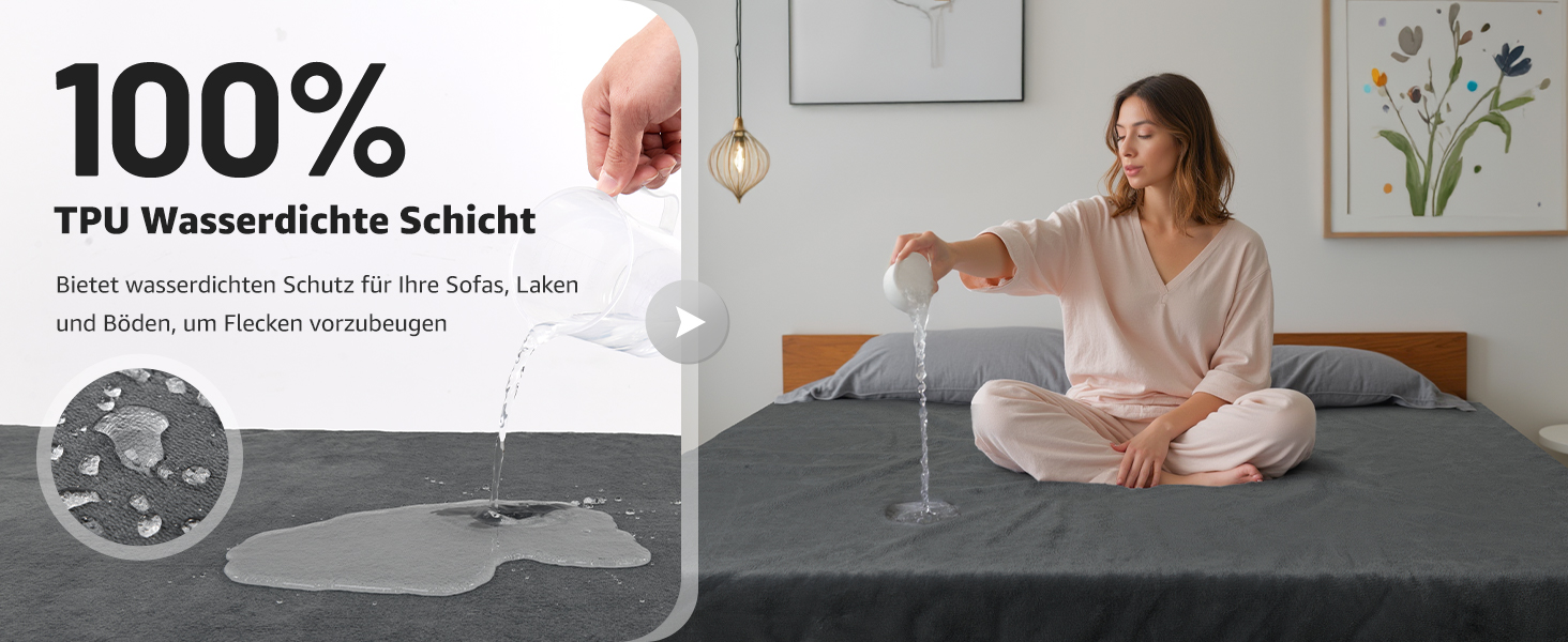 Водонепроникний плед Pick for Life: двосторонній фланцевий плед для собак, подорожей, дому, авто. 102x152 см, сірий/сірий