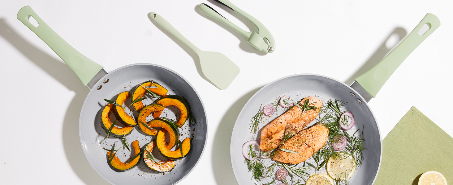 Сковорідка KOKHUB антипригарна керамічна 28 см з кришкою, без PFAS, PTFE, PFOA, індукційна, для посудомийної машини