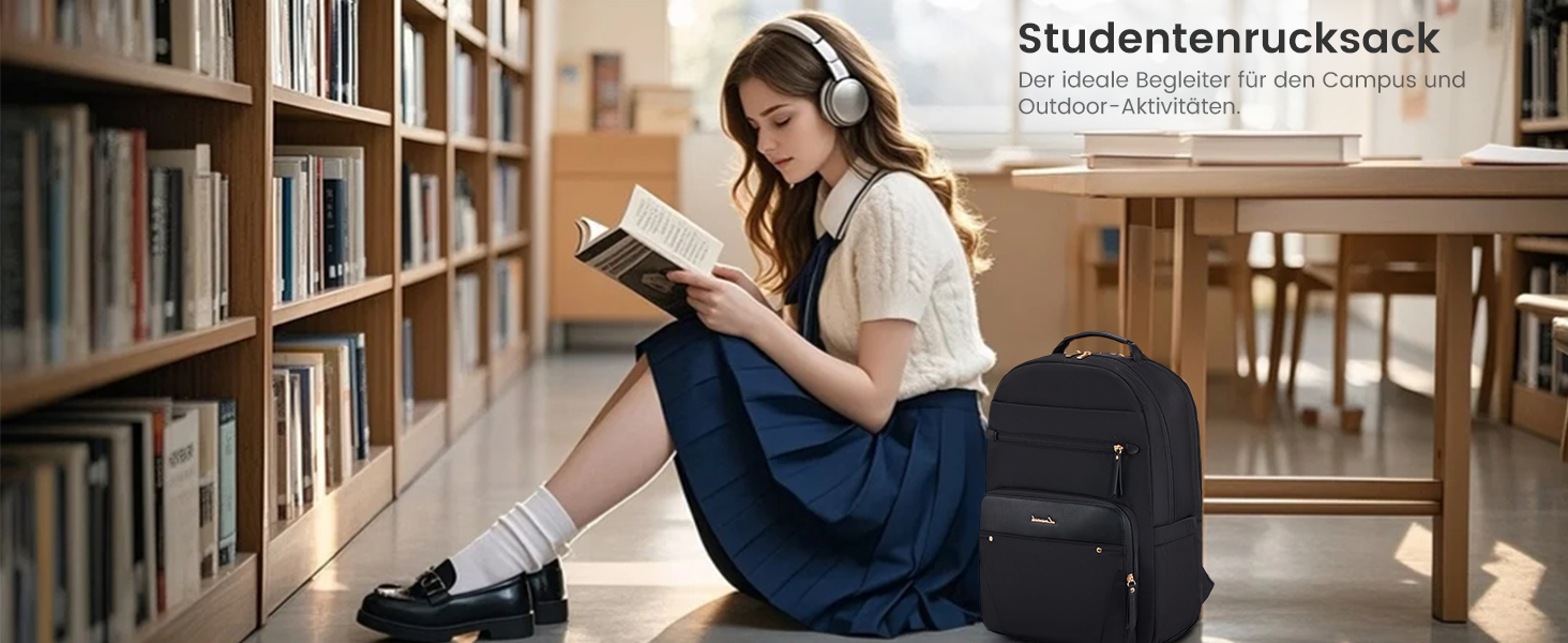 Рюкзак для ноутбука LOVEVOOK, 15.6 дюймів, чорний: водонепроникний, для роботи, навчання, подорожей