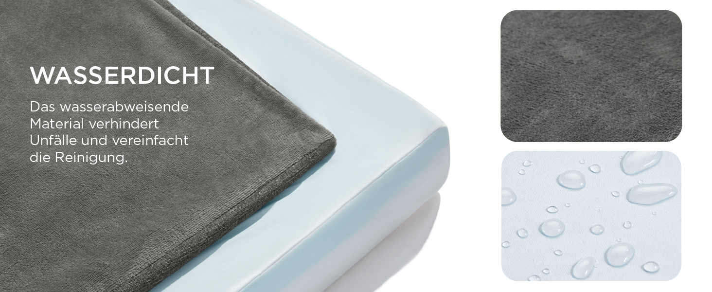 Ортопедична подушка для собак BEDSURE - 61x41x8 см, сіра, з Memory Foam, 2 в 1, для маленьких собак