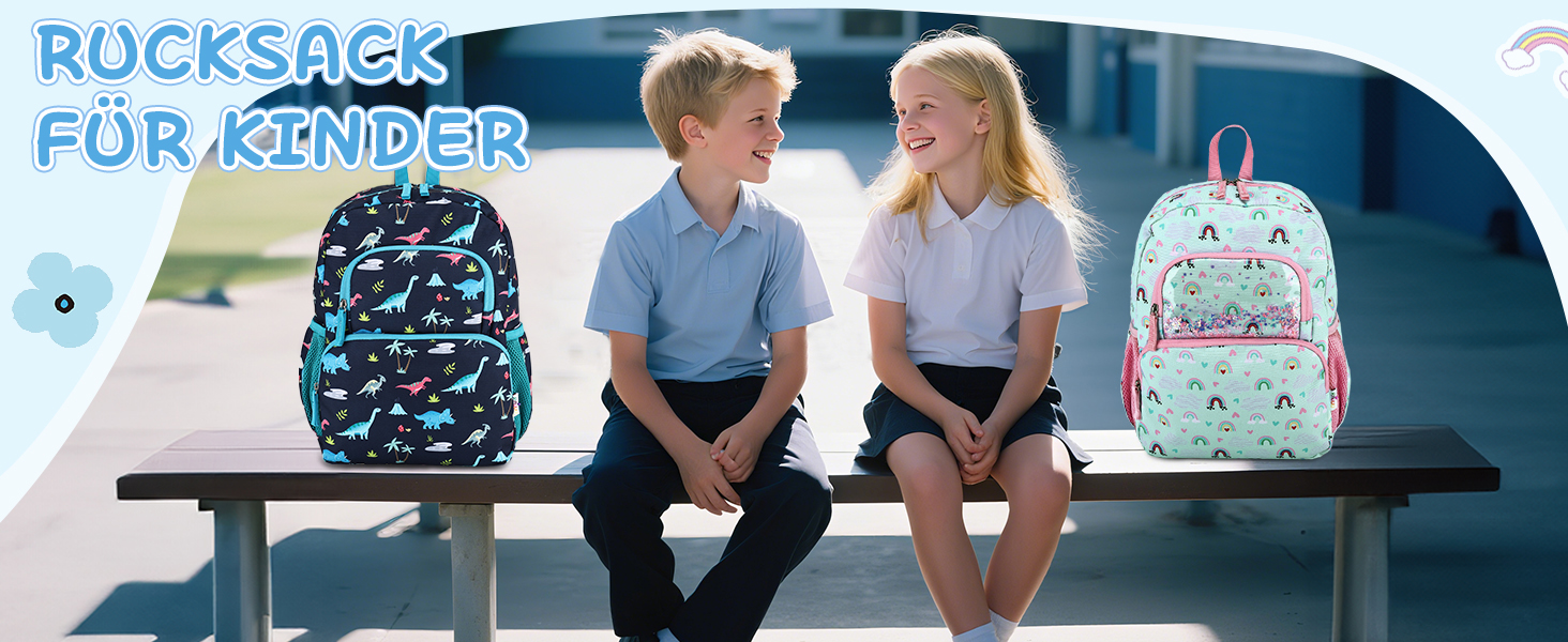 Дитячий рюкзак RAVUO для дівчаток та хлопчиків, шкільний рюкзак з нагрудним ремінцем, милий рюкзак з єдинорогом/динозавром для дітей 3-8 років, рюкзак для дошкільнят/1 класу, рюкзак з метеликом