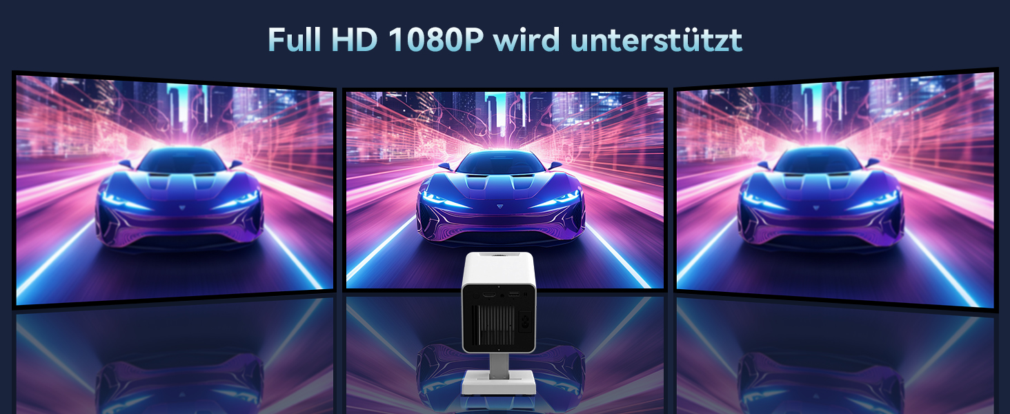Портативний проєктор Mini Beamer 4K/1080P з Wi-Fi 6 та Bluetooth 5.4, Auto Keystone, 200 дюймів, сумісний з ноутбуками, смартфонами та TV