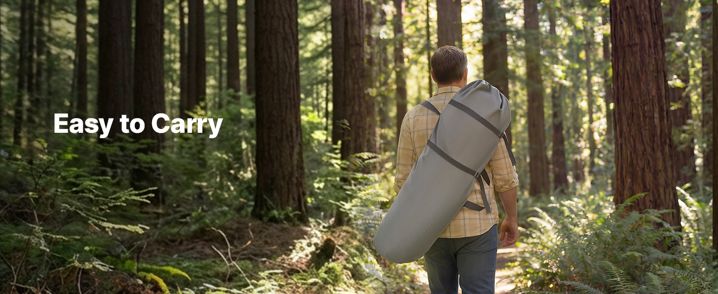 Кемпінговий стілець VEVOR великий, складний - до 204 кг, з підсклянниками, для риболовлі, пікніка, чорно-сірий
