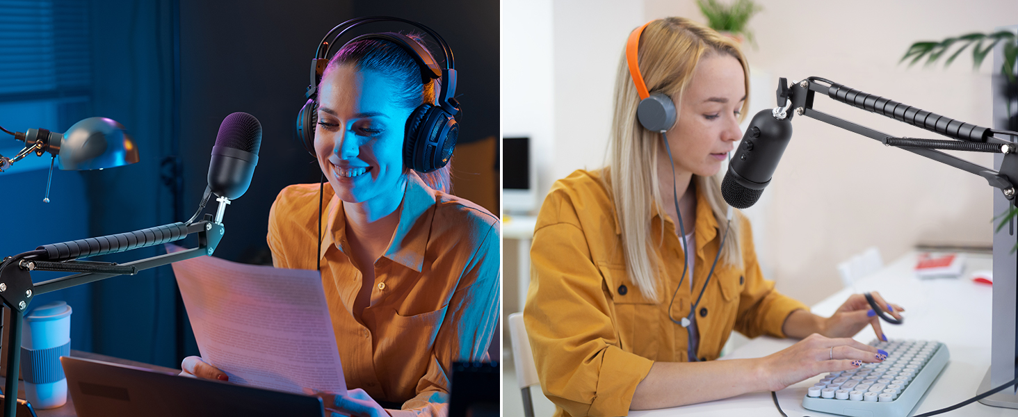 Тримач для мікрофона YOUSHARES Seiren V2 X: сумісний з Seiren Mini, V3 Mini/Chroma, Razer Seiren V2 X/Pro, Seiren X. Тримач з кабелями, стійка для стрімінгу та геймінгу