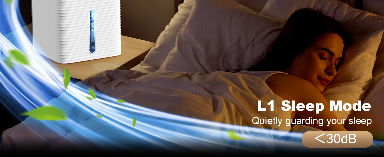 Електричний осушувач повітря 2500 мл з таймером та LED-підсвічуванням для дому