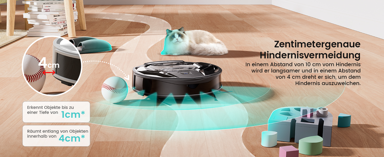 Робот-пилосос LEFANT M320 з функцією миття, потужність 6000 Па, уникнення перешкод, розпізнавання килимів, керування через додаток/Alexa, зона заборони, чорний