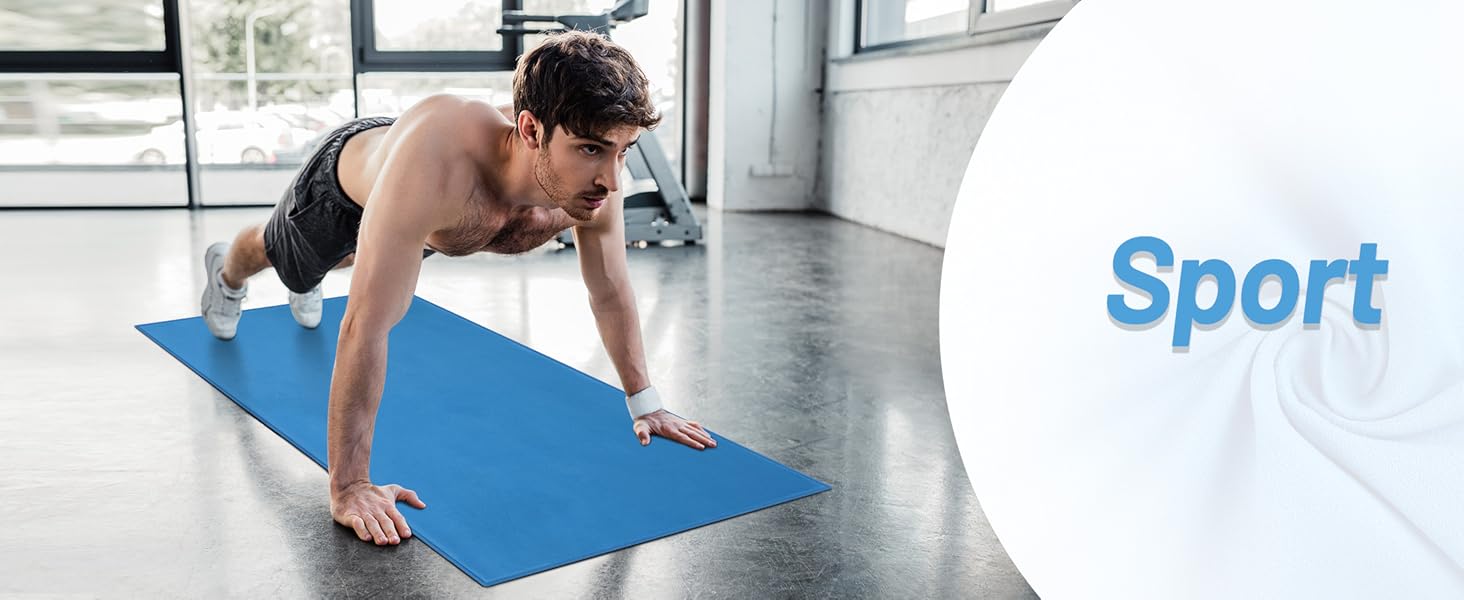 Набір рушників з мікрофібри GZXYA (180x60 см + 2шт 80x40 см), Швидковисихаючі, для спорту та басейну, Колір: Морська хвиля