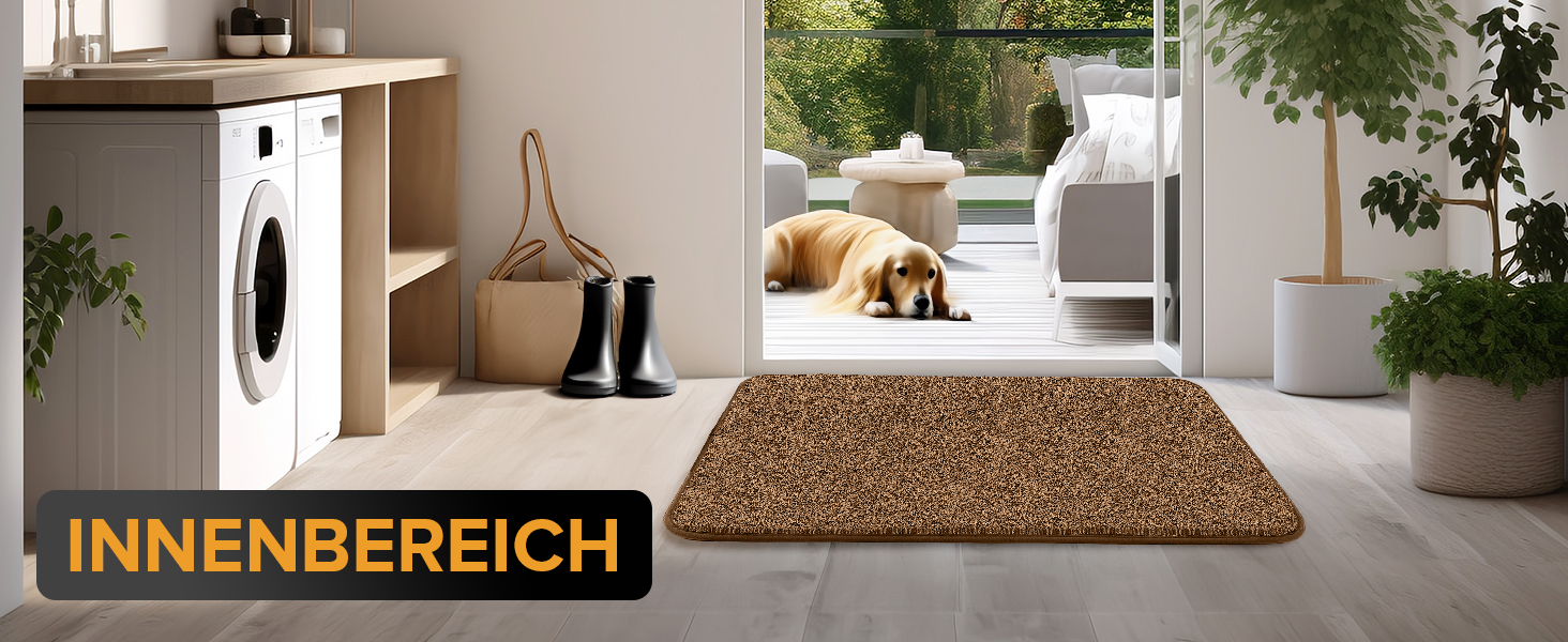 Килимок для входу Mibao SoftStep Luxus 60x90 см - чорний, антиковзкий, вологопоглинаючий, для дому та коридору, машинне прання