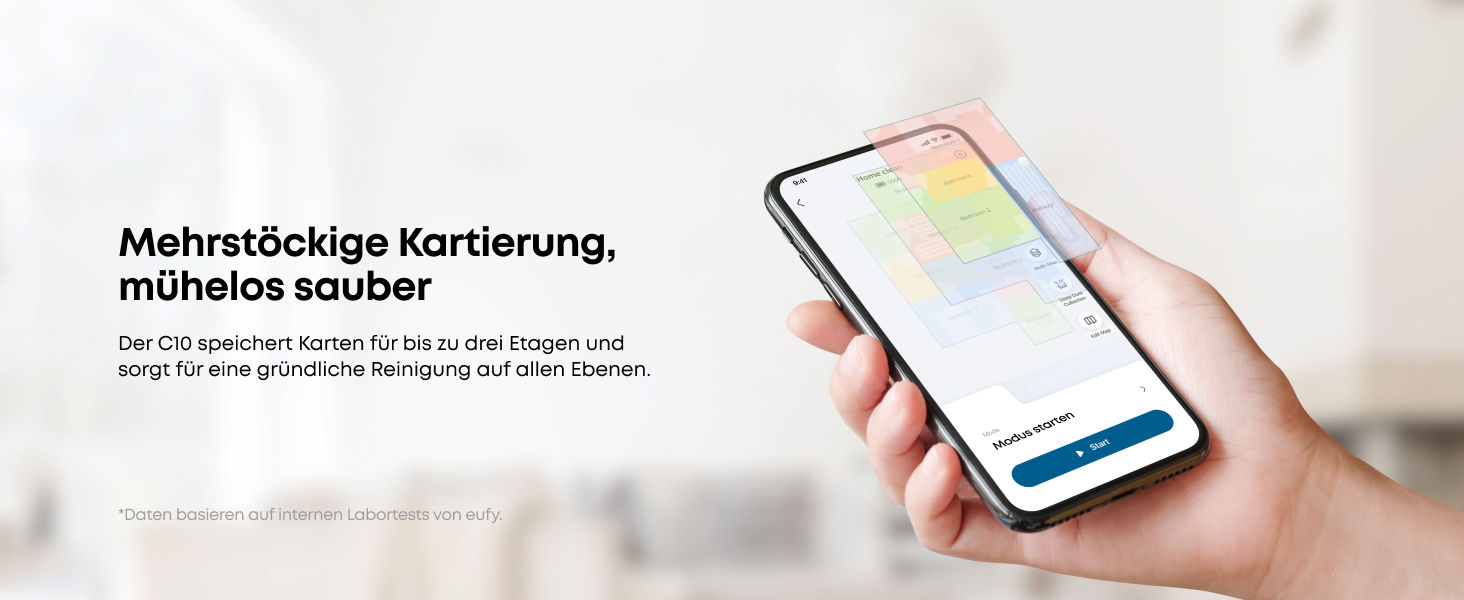 Робот-пилосос eufy C10 з автоматичною станцією самоочищення, ультратонкий 7,3 см, очищення килимів, бічна щітка для кутів, точкова лазерна та інфрачервона навігація