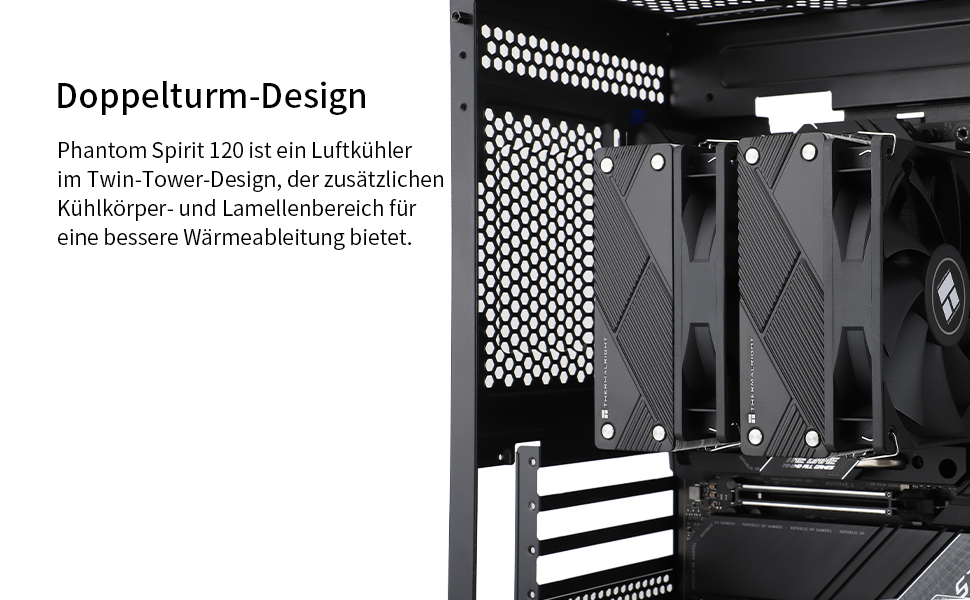 Охолоджувач CPU Thermalright Phantom Spirit 120 з 7 тепловими трубами та вентилятором TL-C12B V2 PWM (1500 RPM), сумісний з AMD AM4/AM5/Intel 1700/1150/1151/1200/2011