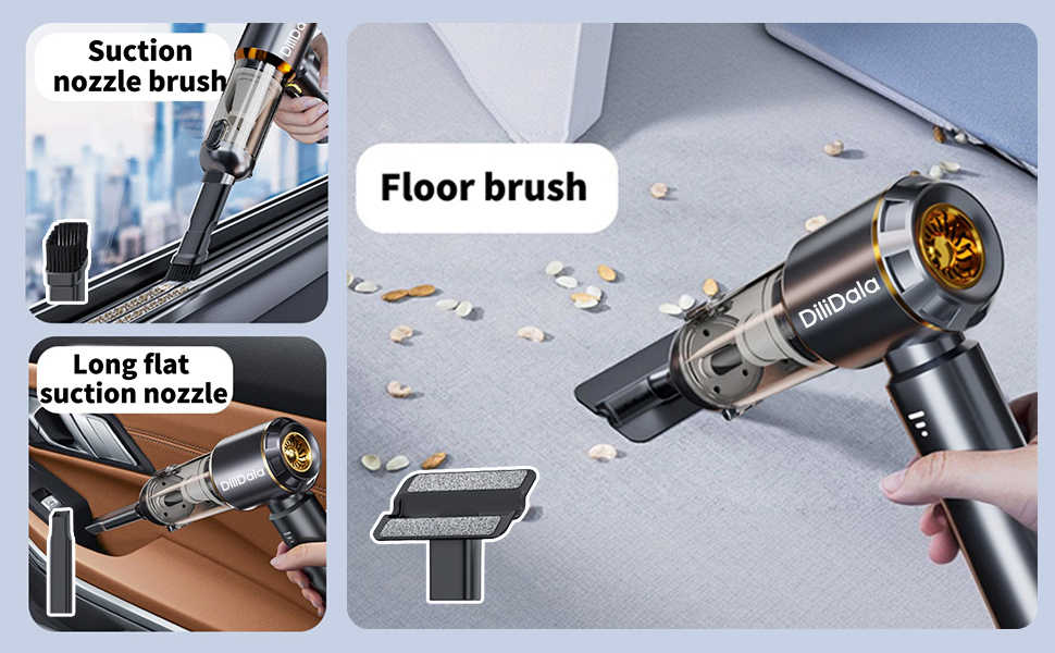 Бездротовий ручний пилосос DiliDala, 25000 Па, акумуляторний, 3 швидкості, для авто, кухні, дивана, офісу