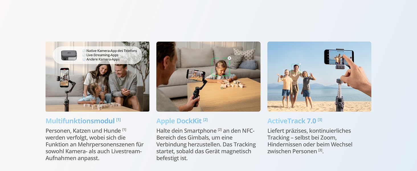 DJI Osmo Mobile 8 Kreativ Combo (Мікрофон DJI Mic Mini), Стабілізатор для смартфона, AI-трекінг, 360° обертання