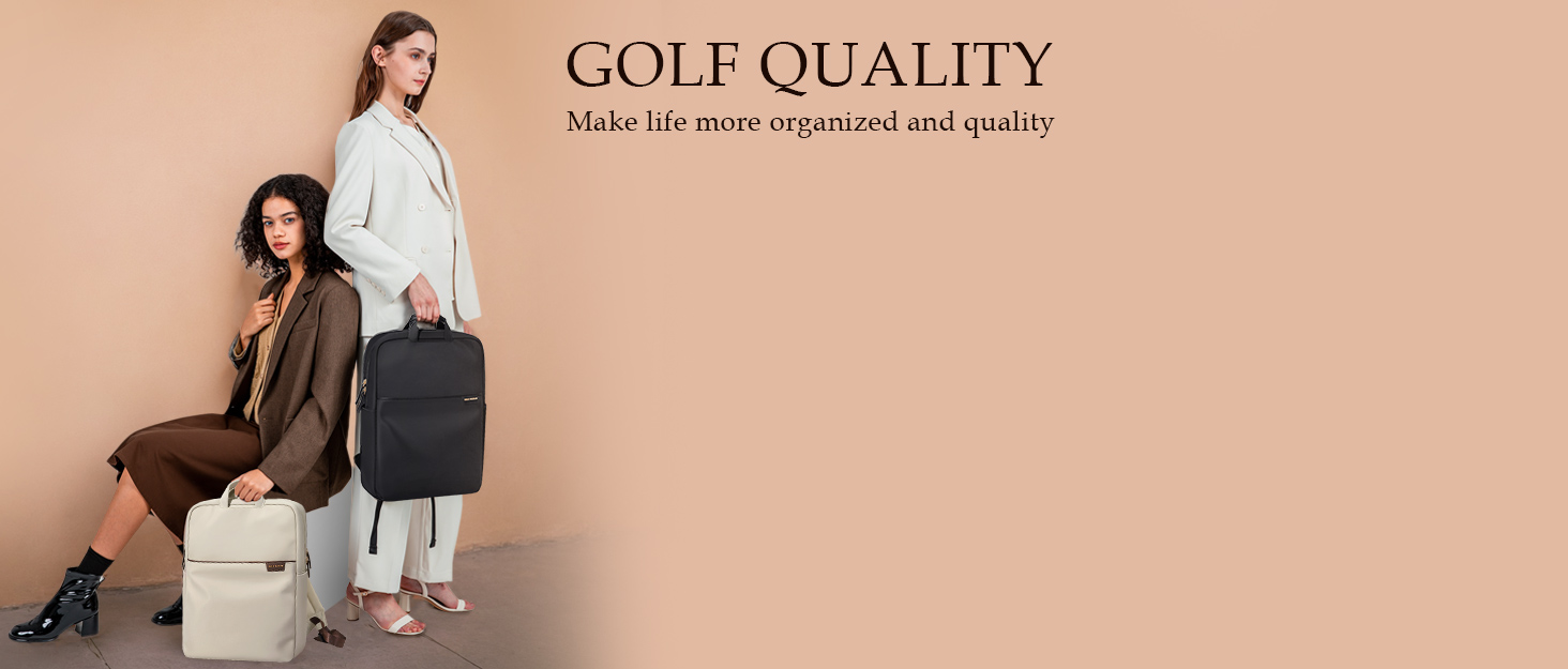 Жіночий рюкзак GOLF QUALITY, елегантна сумка-рюкзак, великий повсякденний рюкзак для ноутбука 15,6 дюйма, сучасний робочий рюкзак з відділенням для ноутбука, стильний рюкзак для жінок, колір абрикосовий