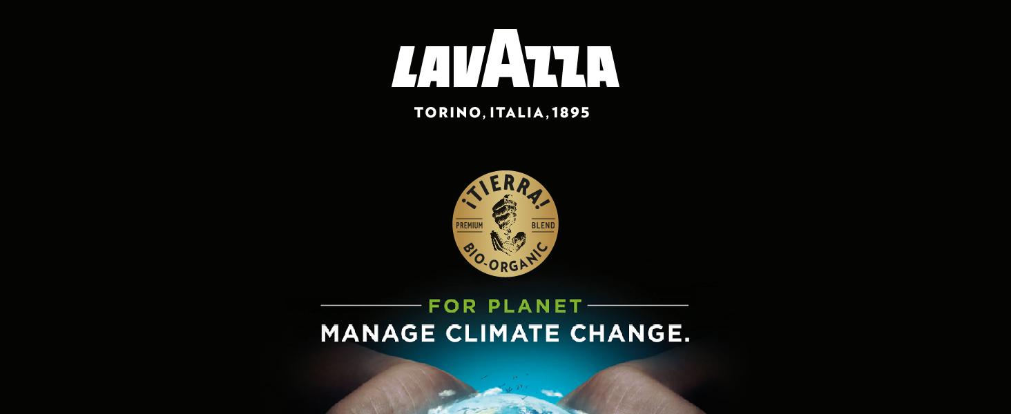 Кава в зернах Lavazza Tierra Bio Arabica, органічна, для еспресомашин, м'який фруктовий смак, інтенсивність 6/10, 1 кг