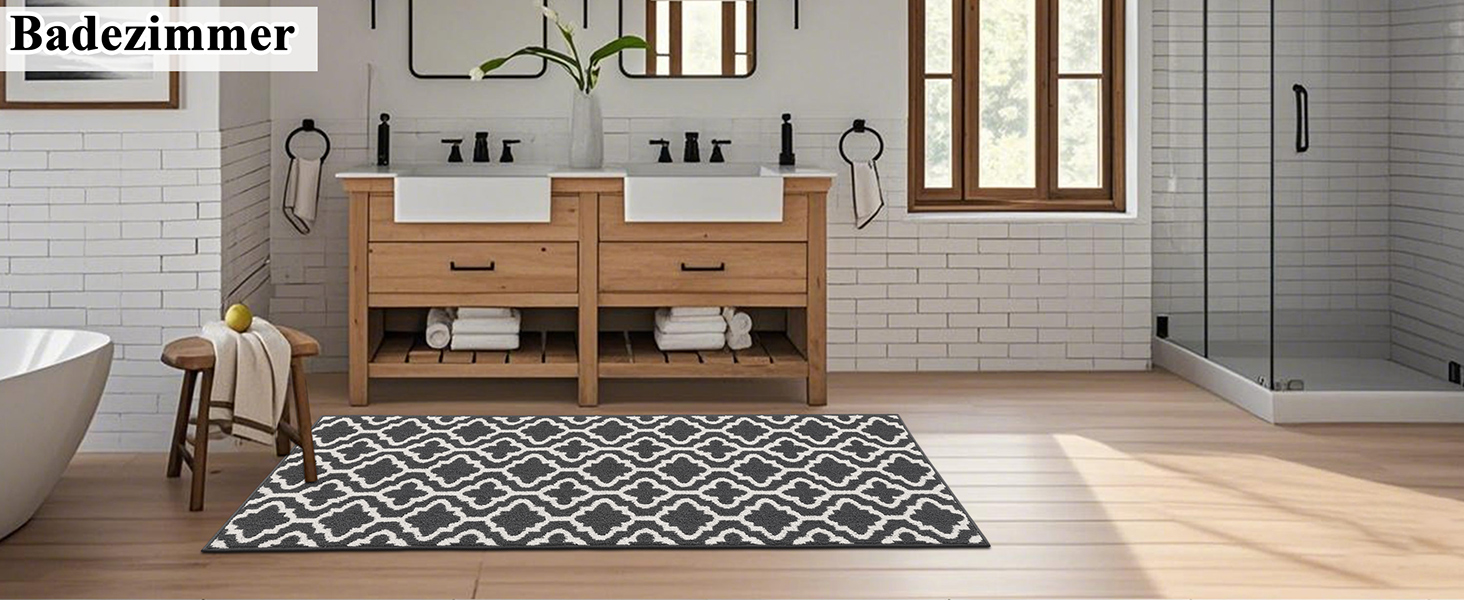 Килимок для підлоги SHACOS 80x120 см, антиковзаючий, для дому та вулиці, легко миється