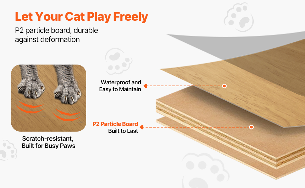 Дерево-подряпки VEVOR для котів, 600x600x1750 мм, багатоярусне, з гамаком та будиночком, з сизалю