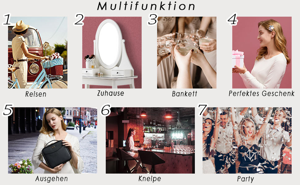 Косметичка для макіяжу та косметики, органайзер для подорожей, сумочка для косметики з ручкою та регульованими перегородками (шкірозамінник, чорний)