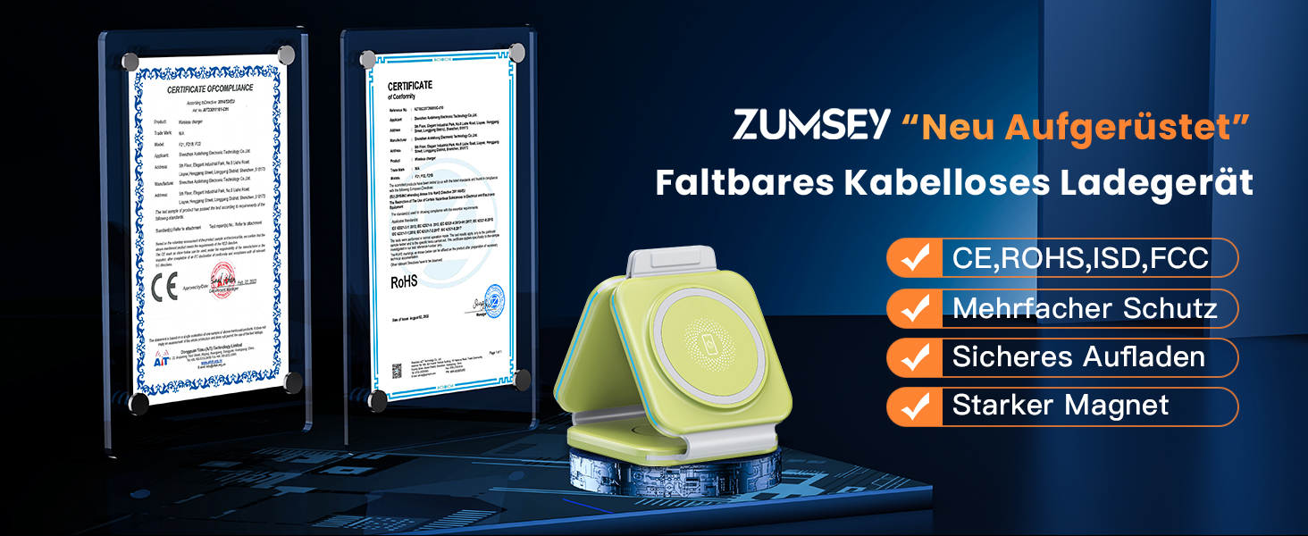 3-в-1 Бездротова зарядка для Apple Watch, iPhone та AirPods (жовта)