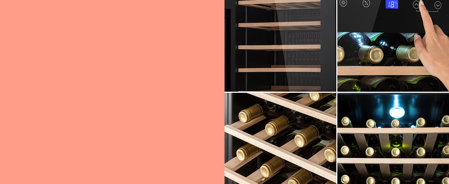 Витримайте вино та охолоджуйте напої: Витримайте вино та охолоджуйте напої Klarstein – витримайте вино та охолоджуйте напої, 36 пляшок, з UV-захистом, 4-18°C