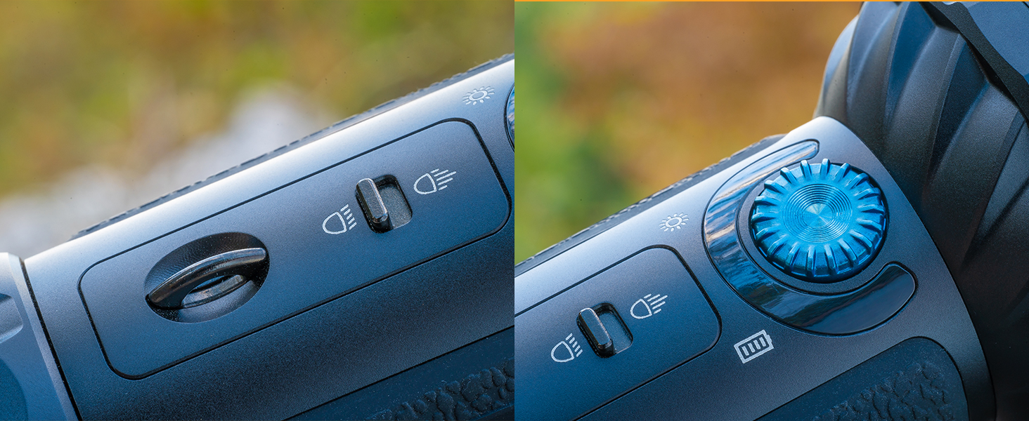 OLIGHT Marauder Mini LED ліхтар Super Hell 7000 Lumen, 600 метрів, перезарядна модель з прожектором та світловим потоком, 3 кольори LED з датчиком відстані, для активного відпочинку (чорний)