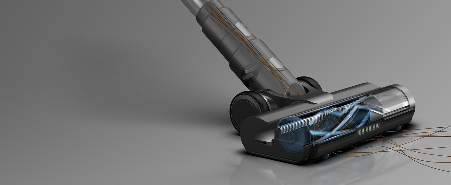 Бездротовий пилосос Ultenic U12 Tech Green Eye™ з акумулятором, 45000Pa, для твердих підлог, килимів та шерсті тварин, з автоматичним режимом та покращеною насадкою проти ковтунів